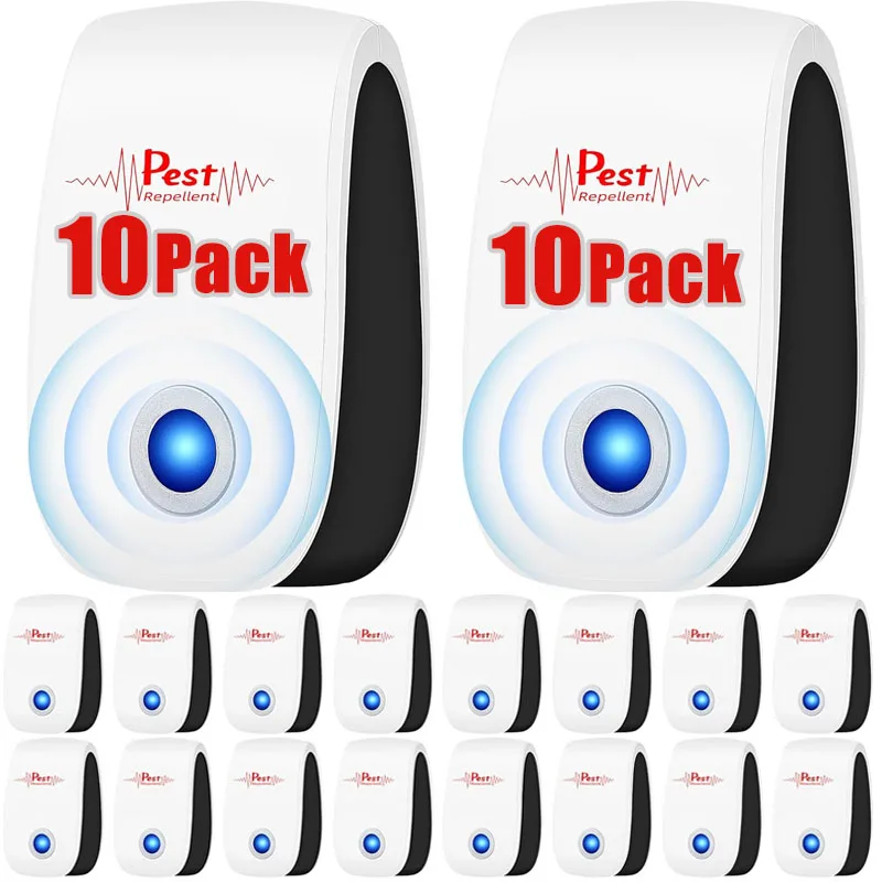 Ultrasonic Pest Repellent Plug-In - Effective Indoor Insect Control For Mosquitoes, Mice, Spiders, Ants, Cockroaches - Child-Saf