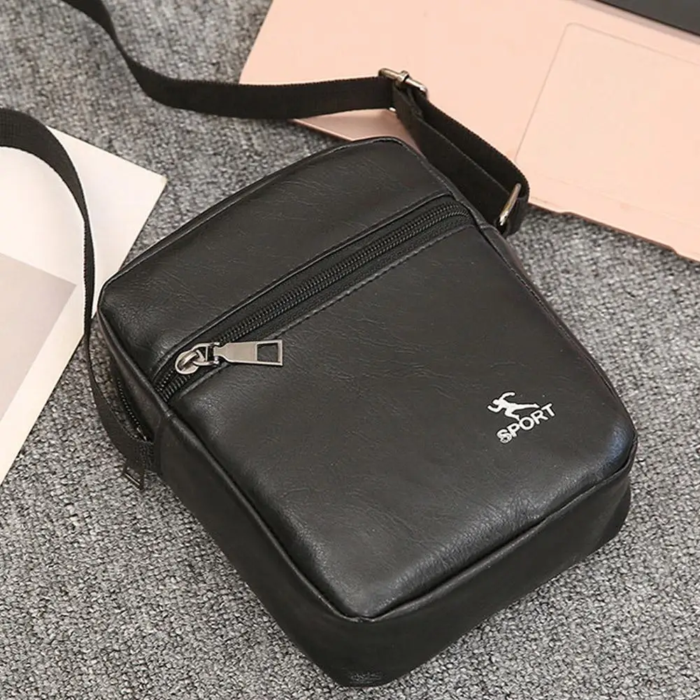 PU Leather Crossbody Messenger Bag For Men Office Worker Sling Shoulder Bags Travel Black Brown Khaki Handbags Crossbody Bag thumbnail 2