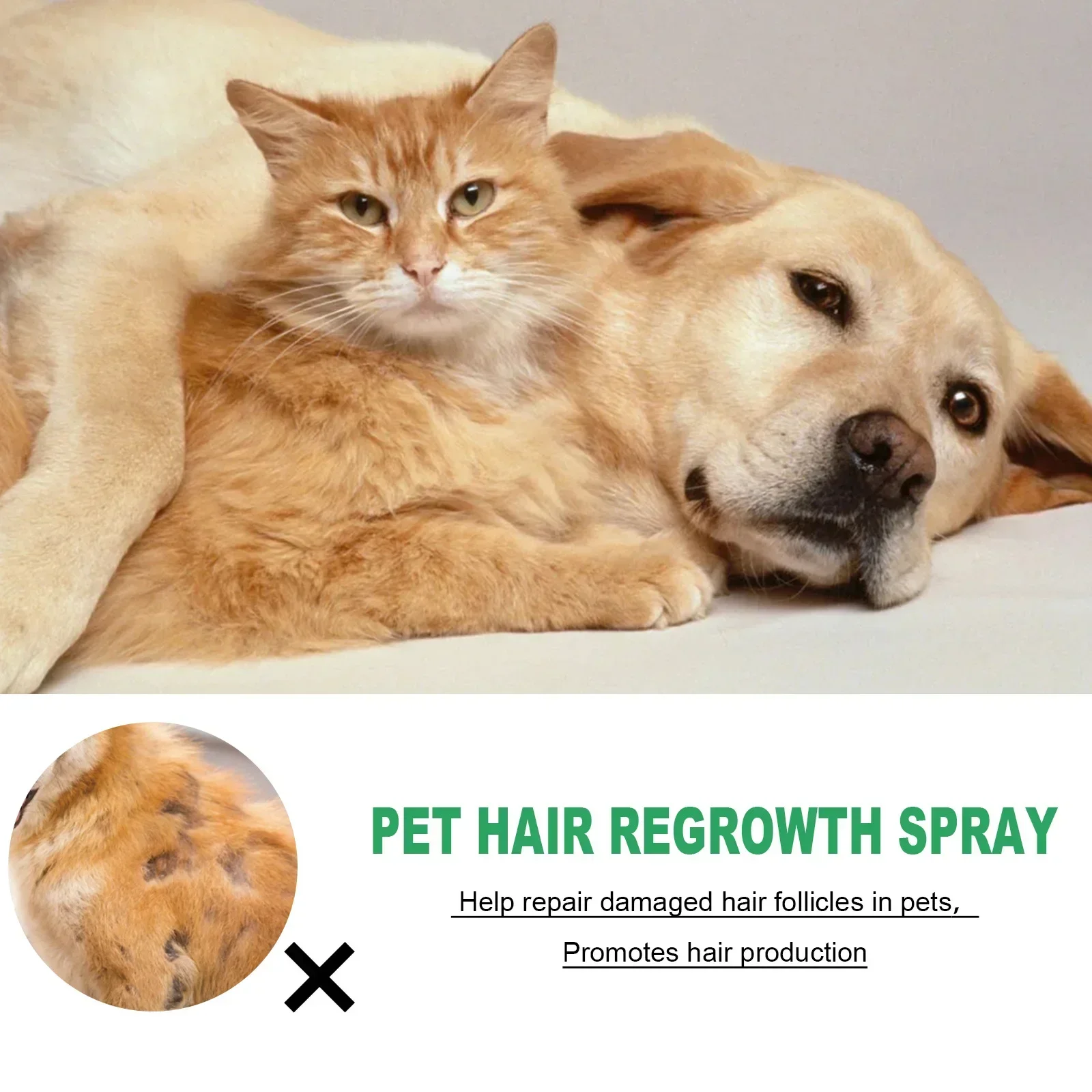 Dog Hair Loss Treatments Supplements for Dogs Cats Non-Toxic Safe Ingredient Use on Body Promotes Hair Growth thumbnail 2
