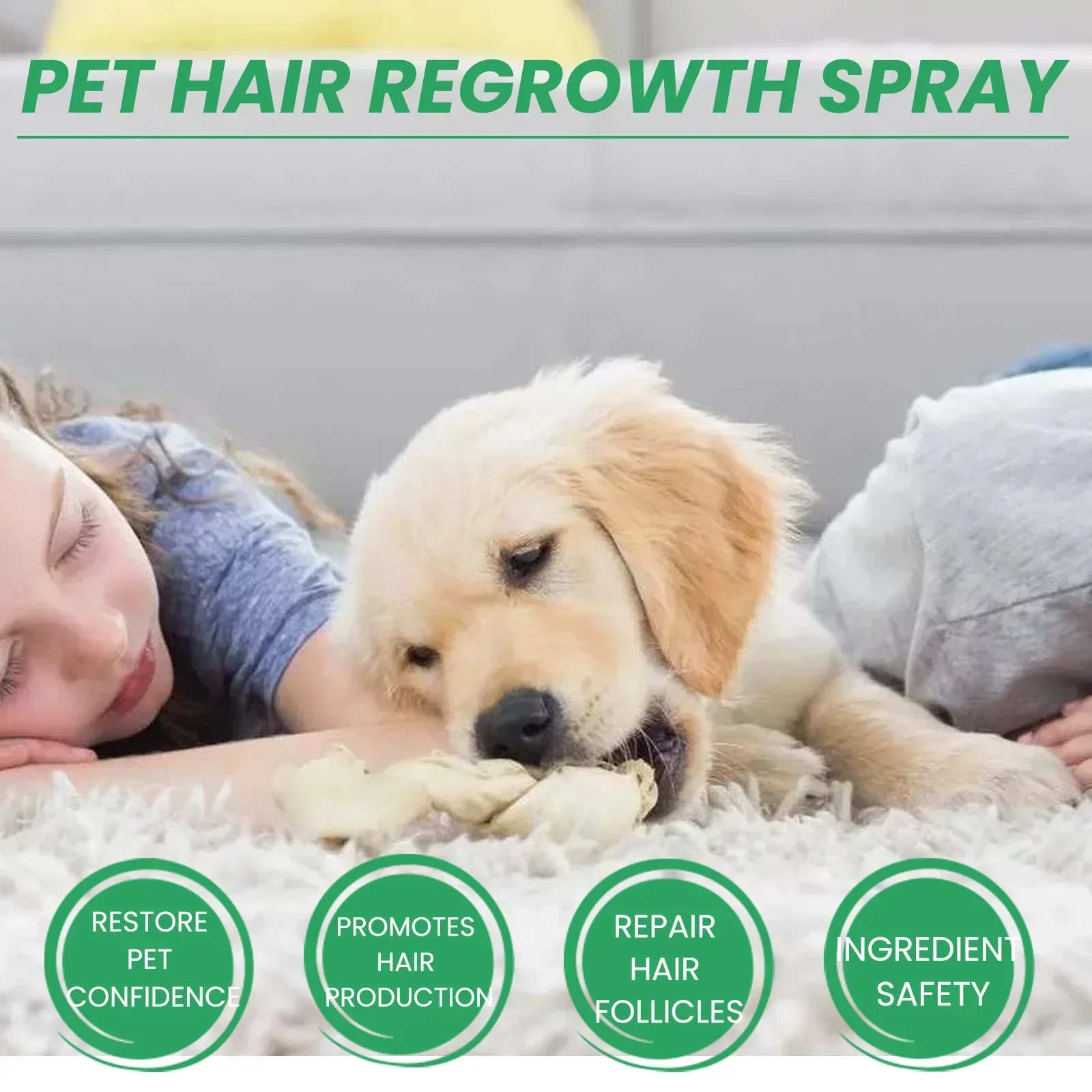 Dog Hair Loss Treatments Supplements for Dogs Cats Non-Toxic Safe Ingredient Use on Body Promotes Hair Growth thumbnail 4