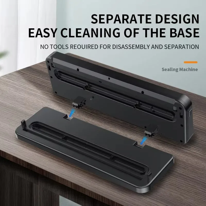 Household Vacuum Sealer Electric Vacuum Packaging Machine Kitchen Food Storage Tool One Touch To Operate Built-in Cutter thumbnail 6