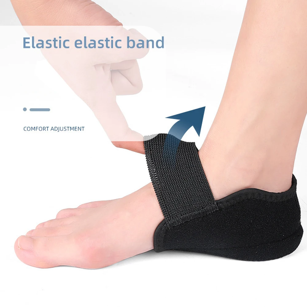 Heel Cup Shoe Pads for Plantar Fascitis Spurs Support Heel Lift Inserts Socks Silicone Height Increase Insoles For Men Women thumbnail 3