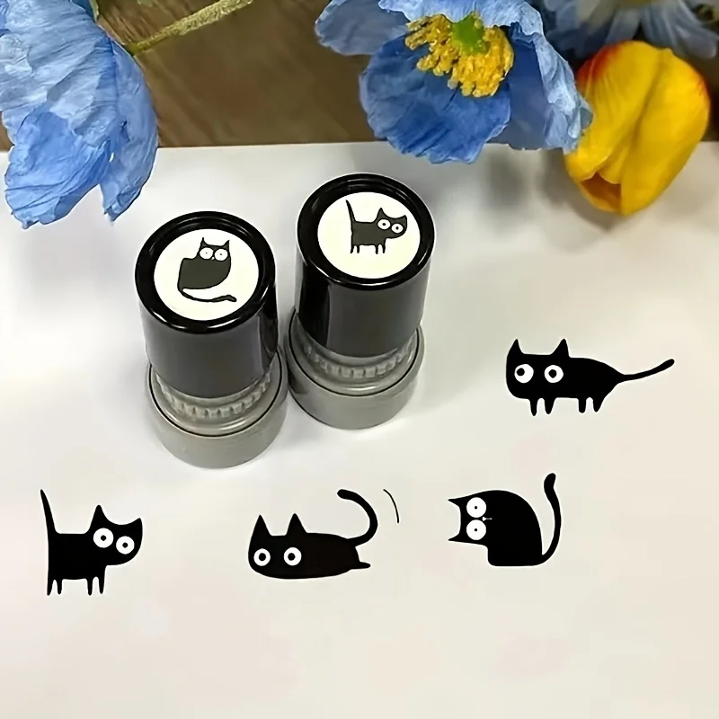 4pcs Hot Style funny cartoon cat pattern stamps thumbnail 2
