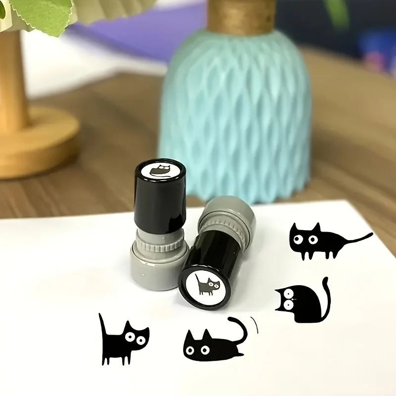 4pcs Hot Style funny cartoon cat pattern stamps thumbnail 5