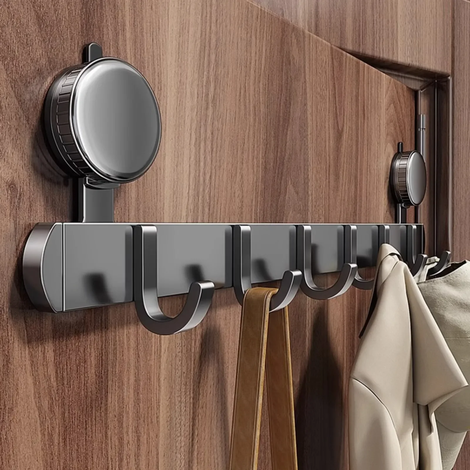 Suction Cup Bathroom Hooks Towel Hanger Nail Wall Rack Hooks Coat Clothes Holder for Bathroom Kitchen Accessories thumbnail 2