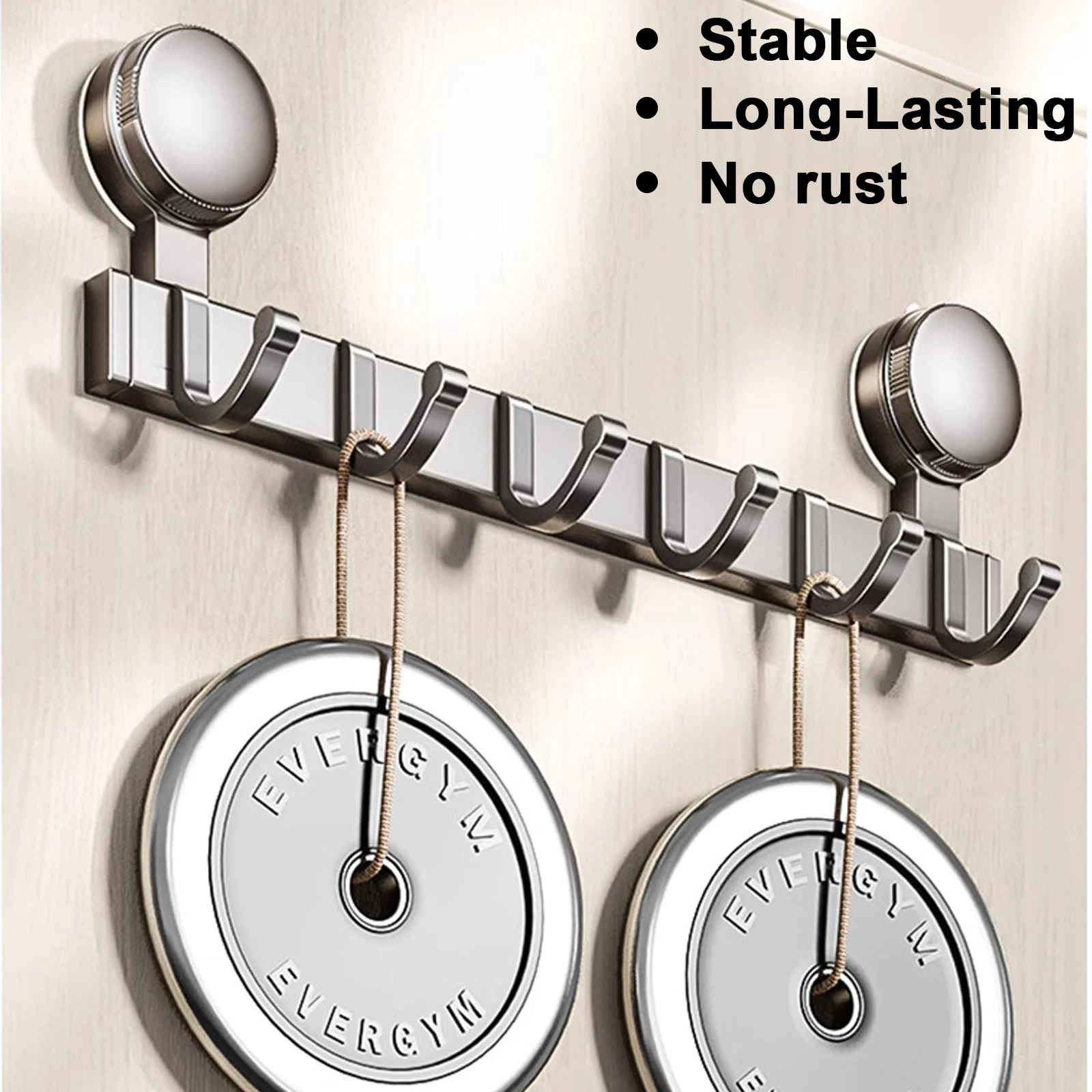 Suction Cup Bathroom Hooks Towel Hanger Nail Wall Rack Hooks Coat Clothes Holder for Bathroom Kitchen Accessories thumbnail 5