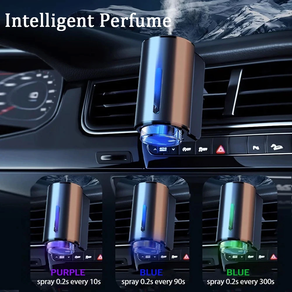 CarAir Diffuser Aroma  Intelligent Perfume Car Air Vent Humidifier Mist Aromatherapy Air Freshener Removing Odors Car Accessorie thumbnail 3