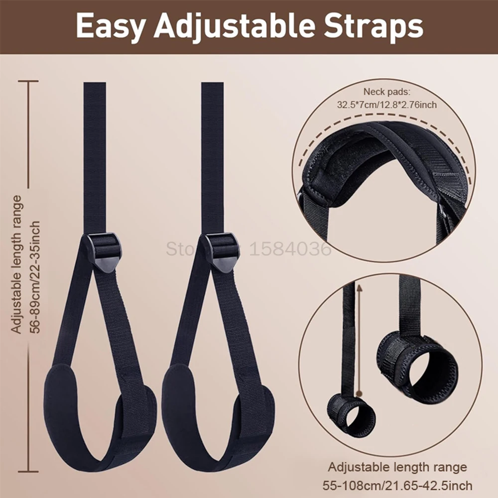 Erotic Open Leg Straps BDSM Bondage Gear Love Position Asist Neckcollars Handcuffs Sex Toys For Couples Women Men Adult Games thumbnail 5