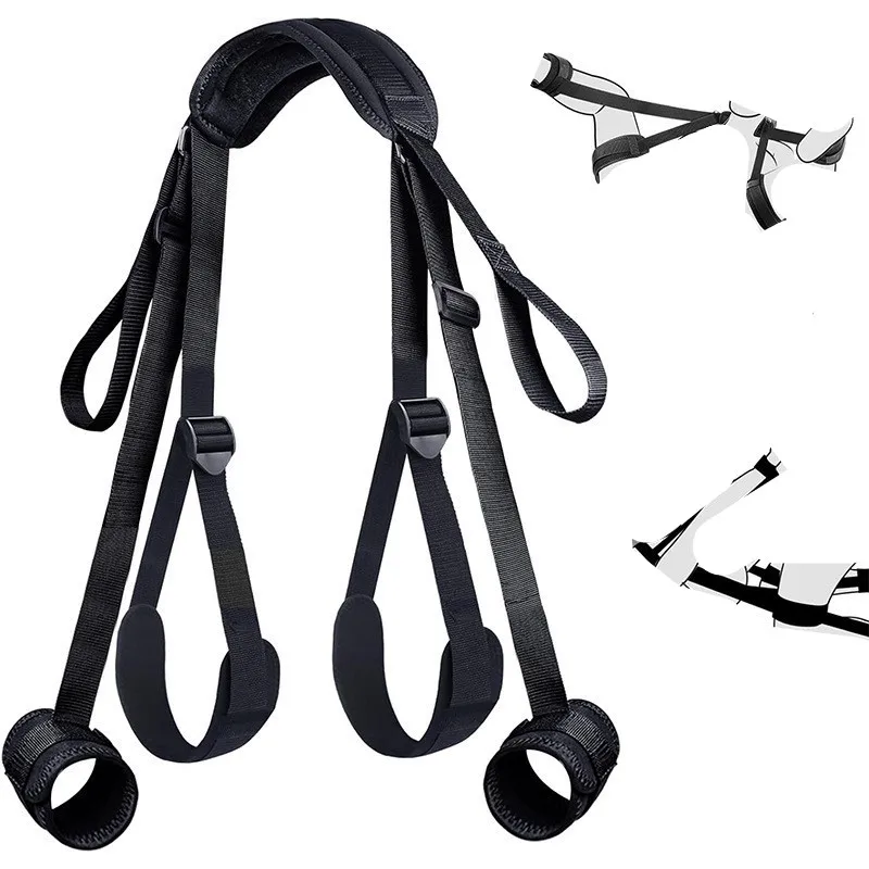 Erotic Open Leg Straps BDSM Bondage Gear Love Position Asist Neckcollars Handcuffs Sex Toys For Couples Women Men Adult Games thumbnail 3