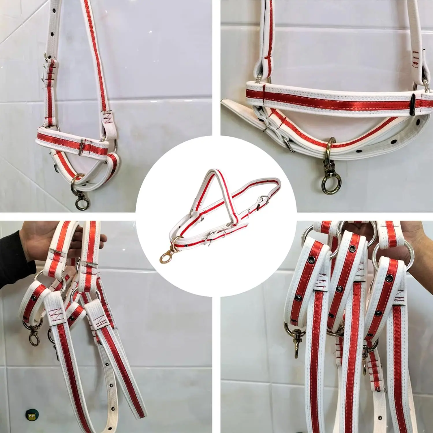 Heavy Duty Livestock Halter Adjustable Cow Halter Nylon Rope Lead for Cattle Farm Animals Dinosaur Major Discipline thumbnail 5