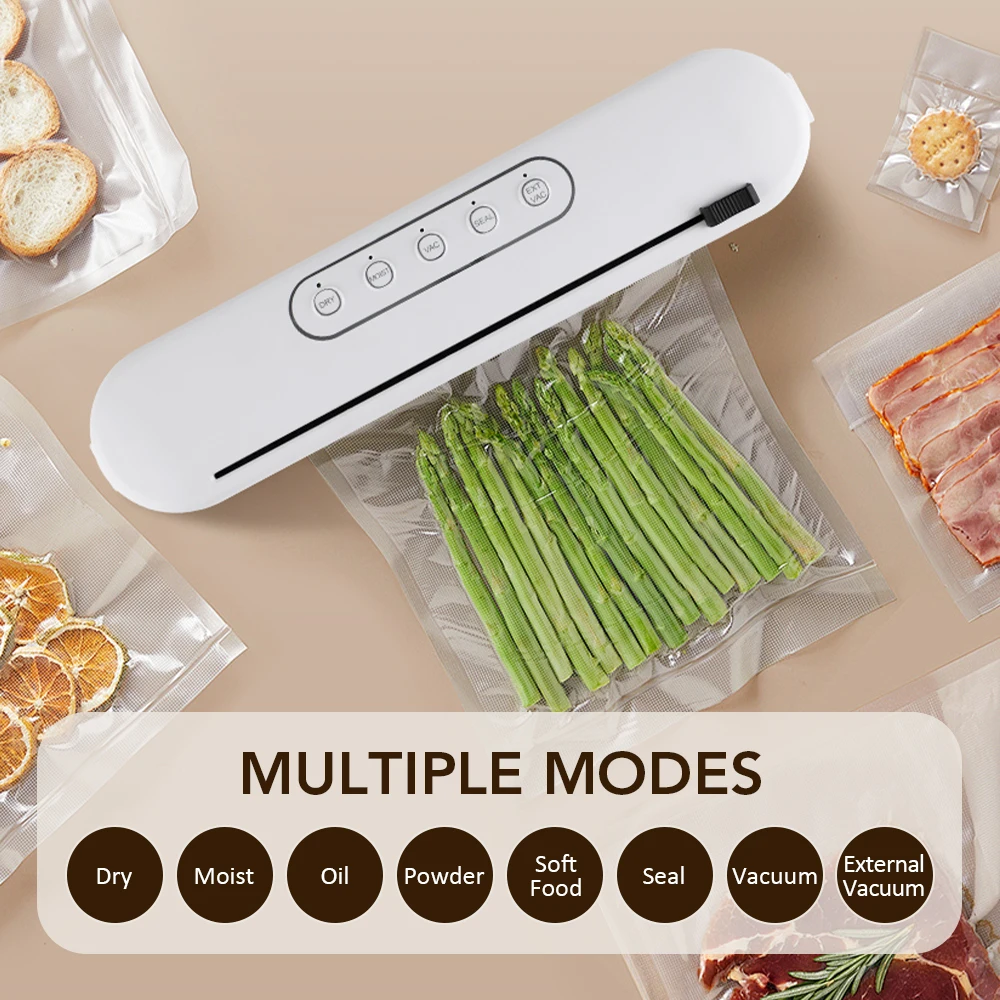280/200mm 110/220V Heat Seal Machine Household Impulse Vacuum & Power Suction Food Meat Plastic Bag Sealer Kitchen Fruit Storage thumbnail 6