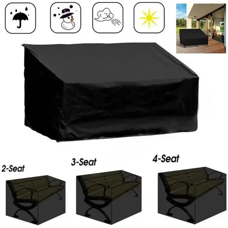 Outdoor Waterproof Garden Bench Cover 2/3/4 Seater Bench Seat Covers Heavy Duty Patio Loveseat Cover(134x66x89cm) thumbnail 2
