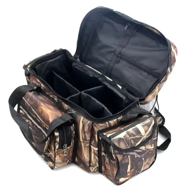 50*30*25cm Waterproof Fishing Bag Nylon Large Capacity Multi-Purpose Fishing Tackle Bag Two-Layer Outdoor Shoulder Bags thumbnail 2