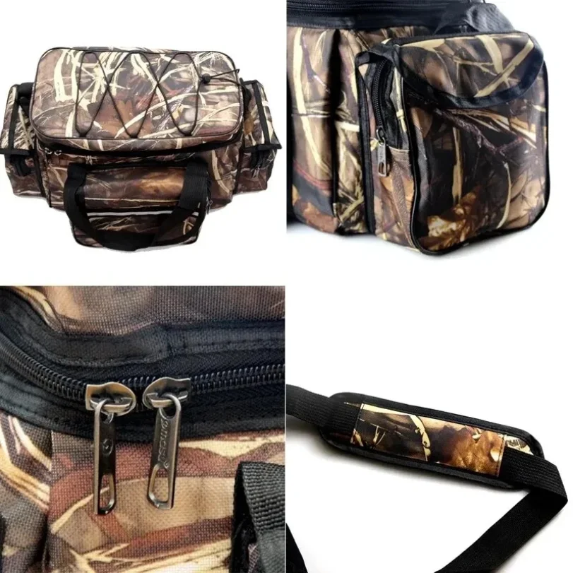 50*30*25cm Waterproof Fishing Bag Nylon Large Capacity Multi-Purpose Fishing Tackle Bag Two-Layer Outdoor Shoulder Bags thumbnail 5