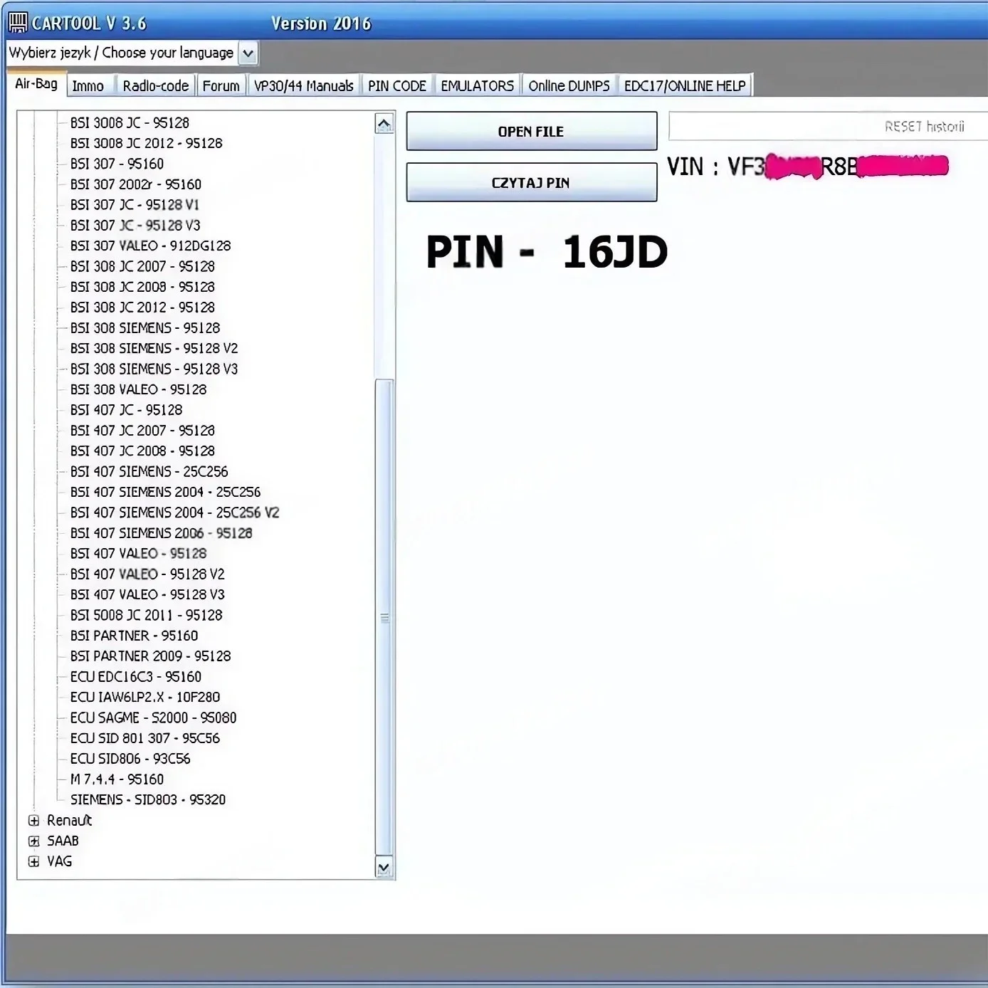 CarTool 3.6 Car tool for Immo and Airbag Reset Car repair software Windows 7/10/ 11 thumbnail 5