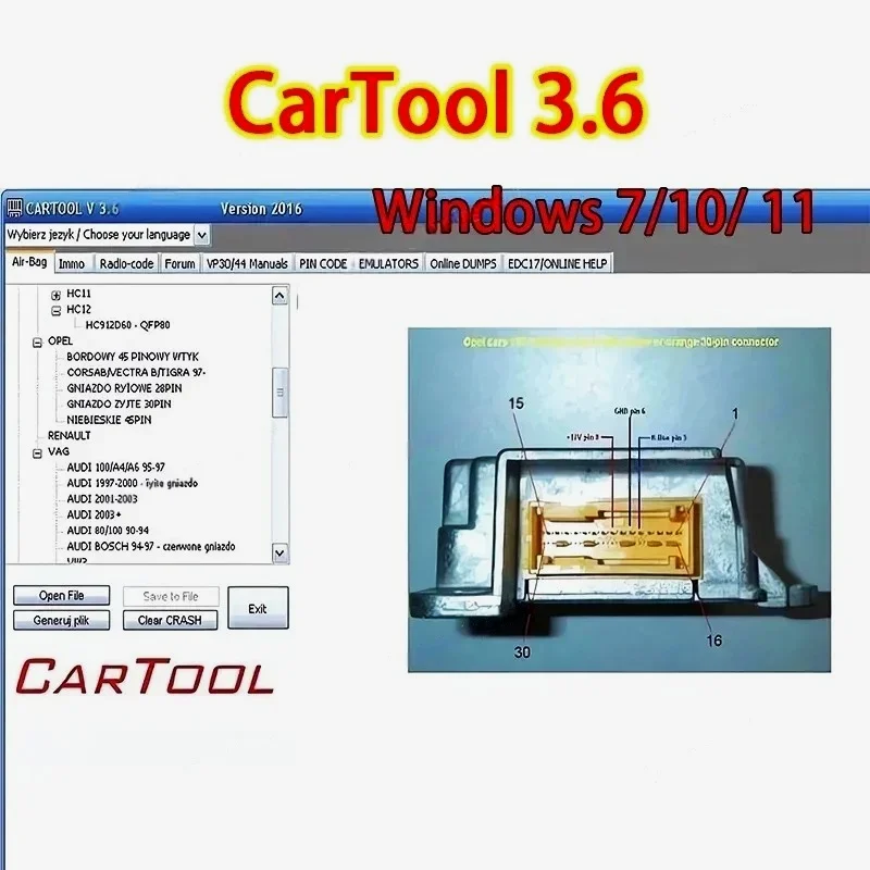 CarTool 3.6 Car tool for Immo and Airbag Reset Car repair software Windows 7/10/ 11 thumbnail 2