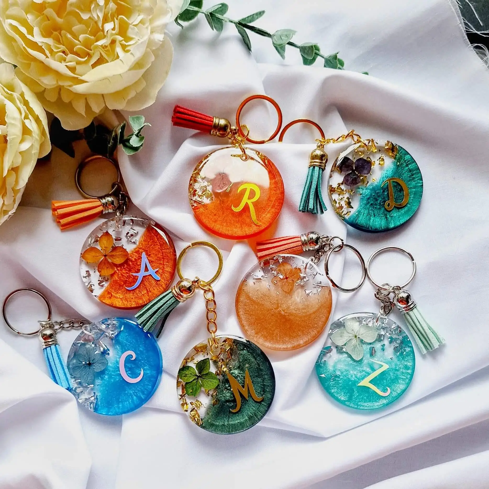 Silicone Resin Molds Set for DIY Round Oval Keychain Pendant Jewelry Casting Mold Used for Making Earrings Pendant Keychains thumbnail 2