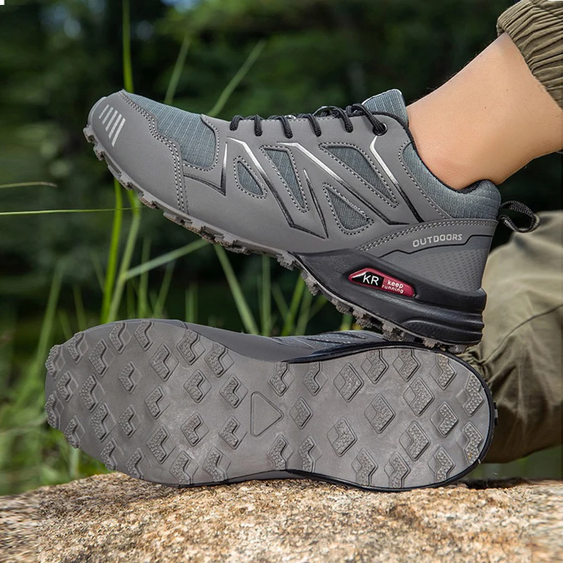 Waterproof Hiking Shoes Men‘s Outdoor Trekking Sneakers Mountain Climbing Camping Trainers Hunting Tactical Boots Bike Shoe Male thumbnail 2