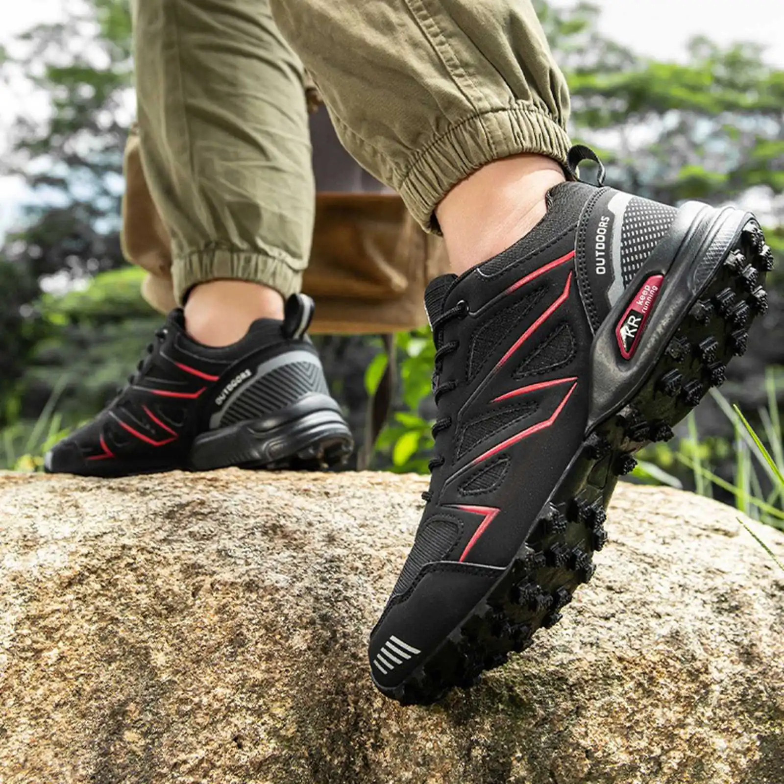 Waterproof Hiking Shoes Men‘s Outdoor Trekking Sneakers Mountain Climbing Camping Trainers Hunting Tactical Boots Bike Shoe Male thumbnail 5