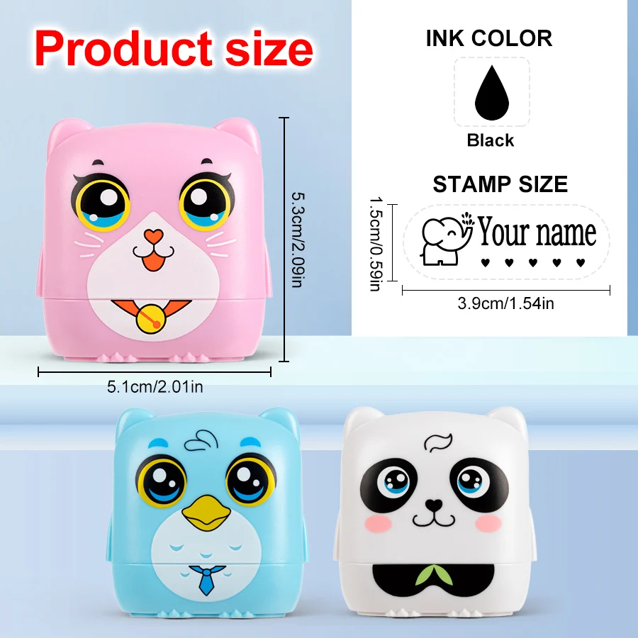 ‌Personalized Custom Name Stamp for Kids - Waterproof Durable School Stamp, Non-Fade Ink,Unique Educational Gift for Students thumbnail 2