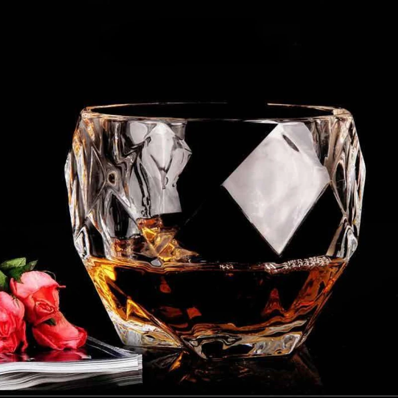 Crystal Whiskey Glass Cup For the Home Bar Beer Water and Party Hotel Wedding Glasses Gift Drinkware thumbnail 3