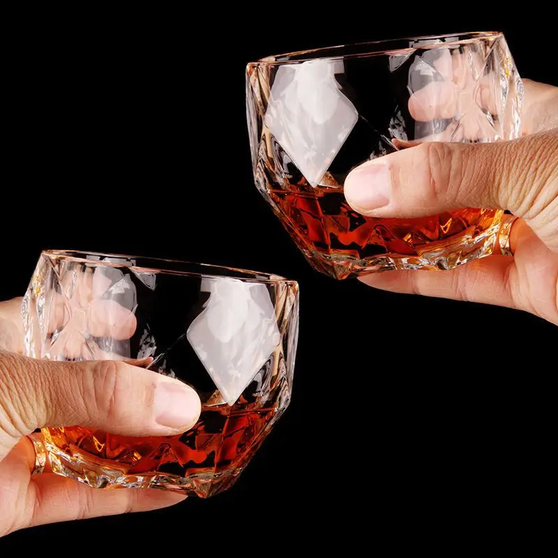 Crystal Whiskey Glass Cup For the Home Bar Beer Water and Party Hotel Wedding Glasses Gift Drinkware thumbnail 2