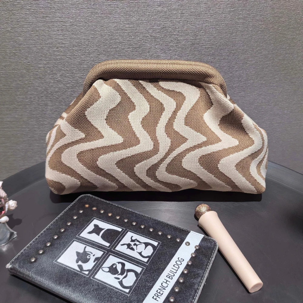 2026 NEW Ladies Beach Shoulderbag Vintage Letter Crochet Knitted Tote Crochet Cord Fabric Shopping Bag Unclosed Unlined Purse thumbnail 3