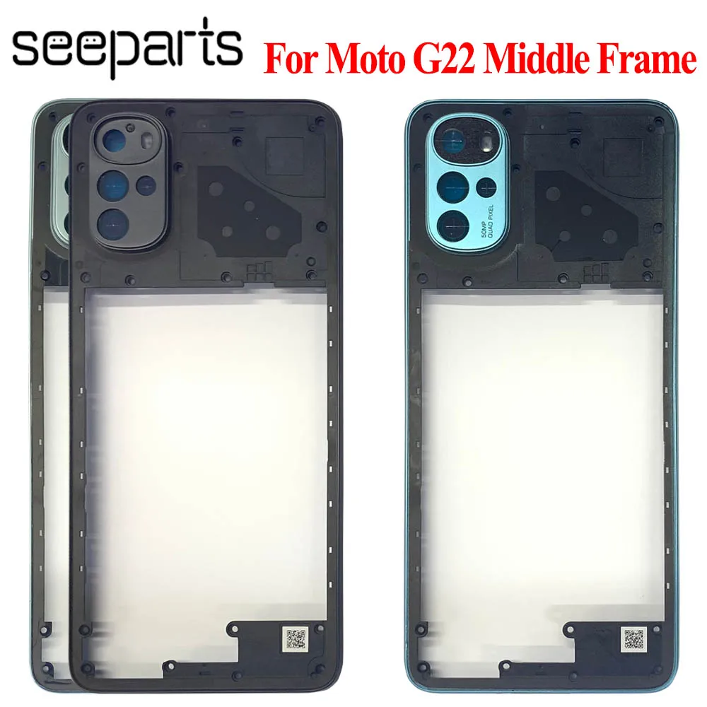 For Motorola Moto G22 Middle Frame Rear Bezel Plate Chassis Housing For XT2231-2 Back Frame Replacement Parts thumbnail 2