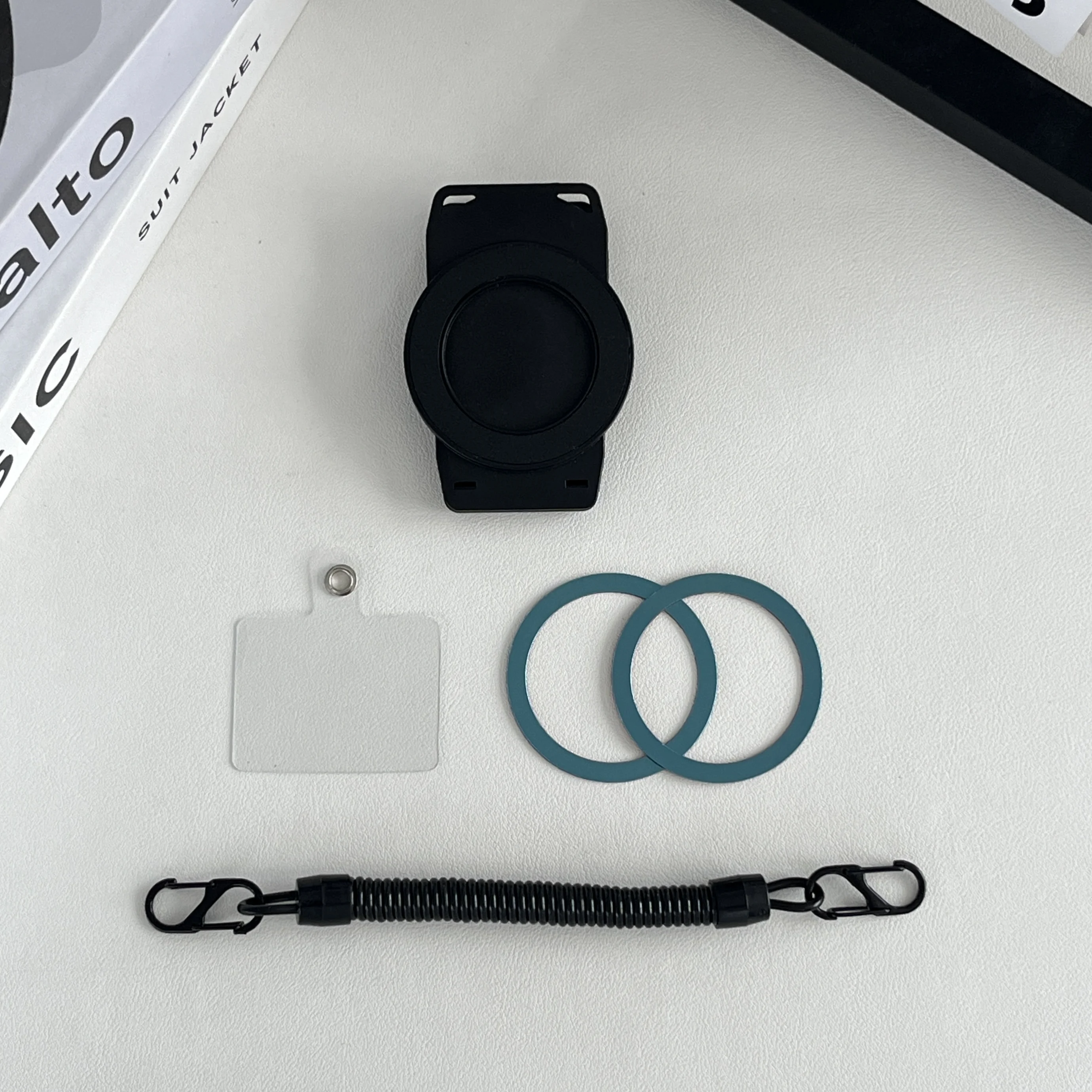 Free Hands Magnetic Belt Clip Holder Mobile Phone Holder Backpack Clip Metal Hook Spring Rope For Magsafe iPhone Accessories thumbnail 2
