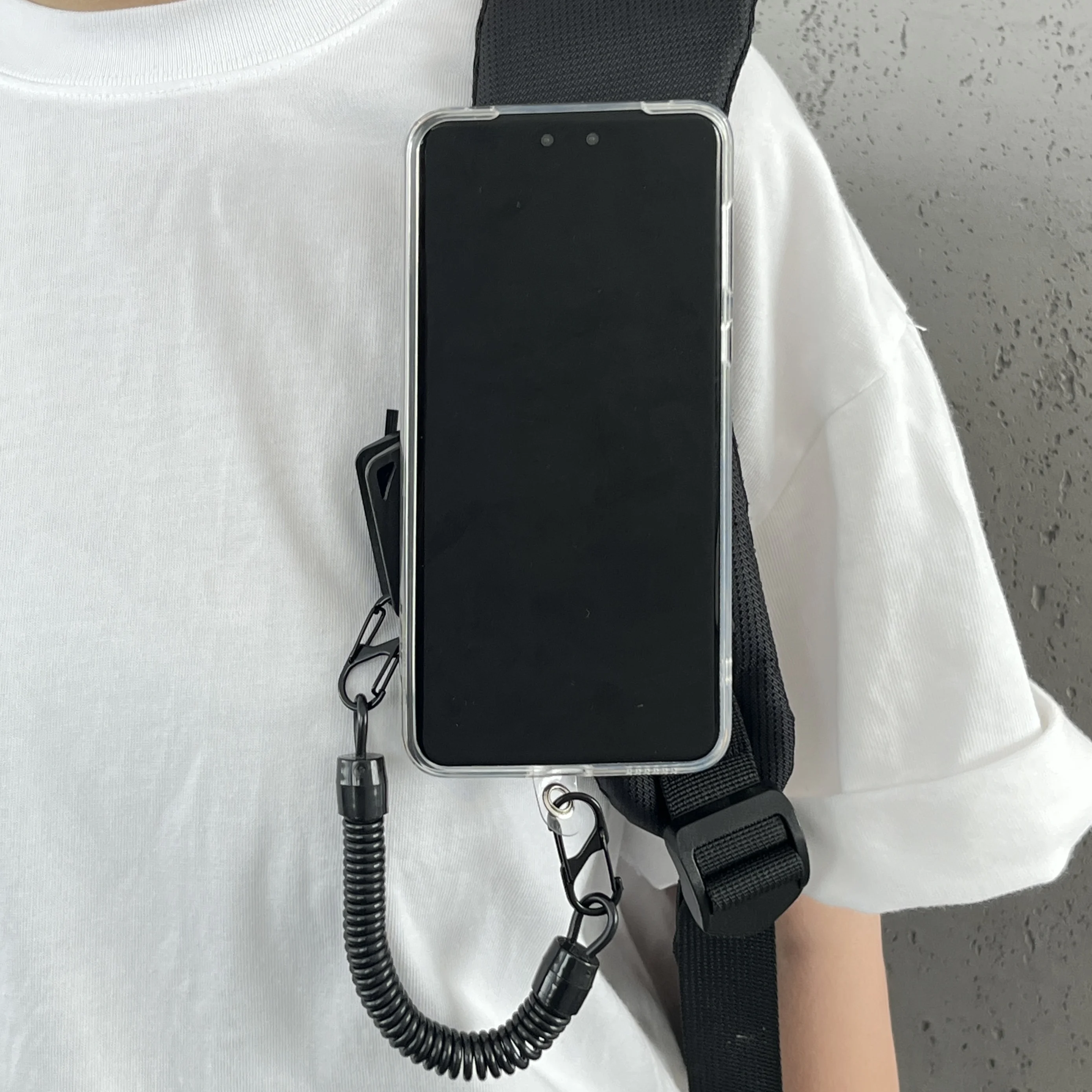Free Hands Magnetic Belt Clip Holder Mobile Phone Holder Backpack Clip Metal Hook Spring Rope For Magsafe iPhone Accessories thumbnail 4