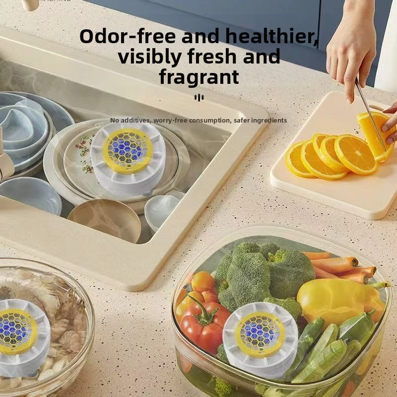 Household Food Cleaner Machine Portable Vegetables Washer with Suction Cup Fruit Purifier Disinfect Mul-functional Fruit Cleaner thumbnail 6