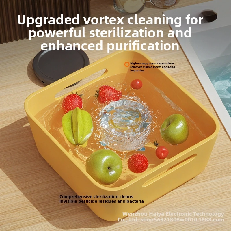 Household Food Cleaner Machine Portable Vegetables Washer with Suction Cup Fruit Purifier Disinfect Mul-functional Fruit Cleaner thumbnail 3