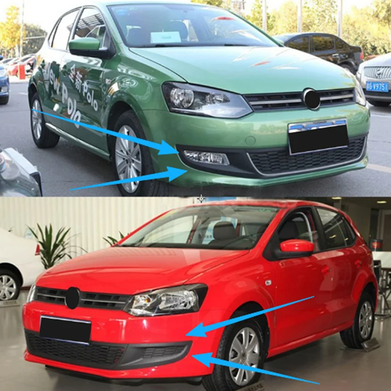 Car Front Bumper Lower Fog Lamp Grille Cover Fog Light Grill For Volkswagen For Polo 2009 2010 2011 2012 2013 2014 2015 Foglight thumbnail 2