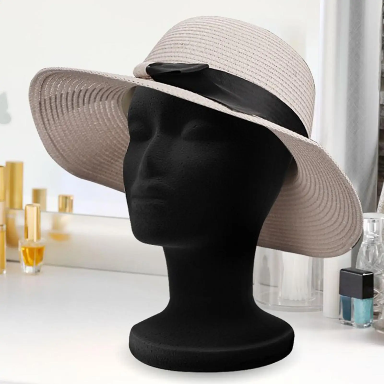 Mannequin Head Foam Black Velvet Mannequin Manikin Head Wig Display Cosmetology Beauty Display Model rack For Jewelry Hair