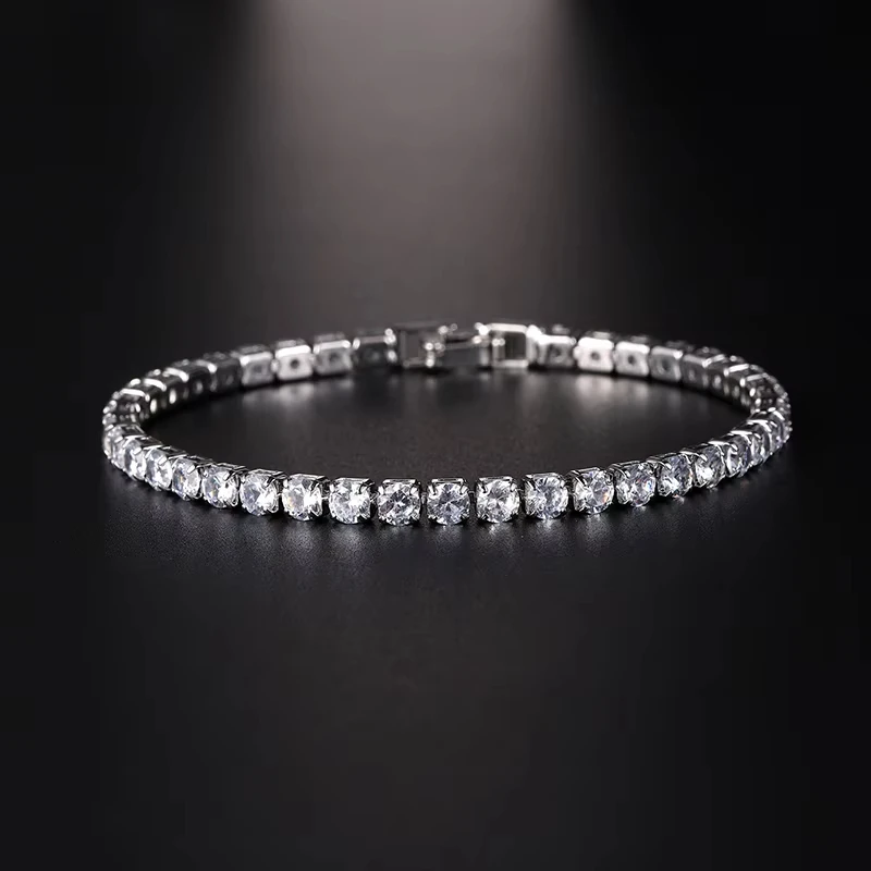 New Luxury Gold Silver Color on Hand Princess Bracelet Bangle for Women Anniversary Gift Jewelry Wholesale thumbnail 6