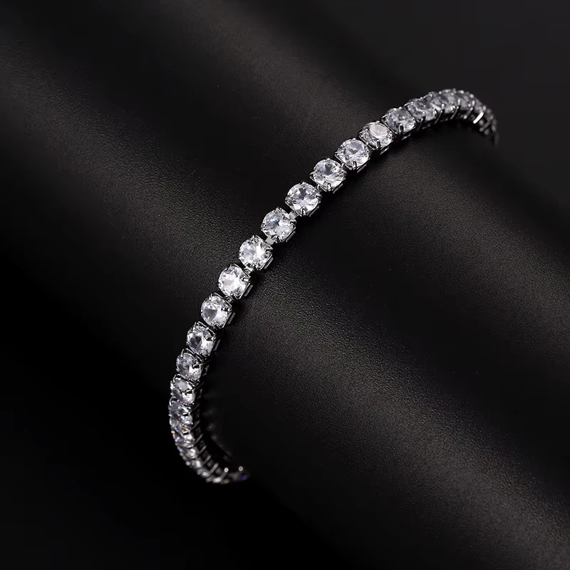 New Luxury Gold Silver Color on Hand Princess Bracelet Bangle for Women Anniversary Gift Jewelry Wholesale thumbnail 4