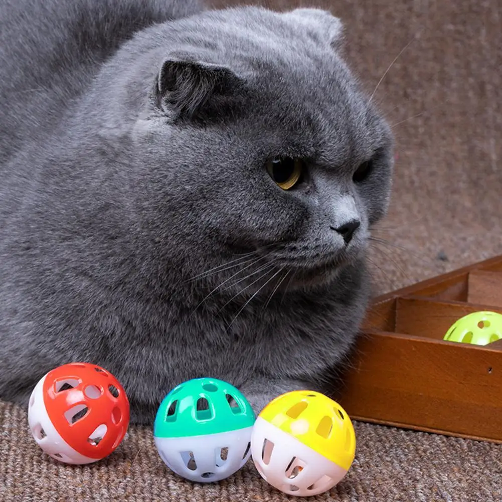 Pet Parrot Toy Colorful Hollow Rolling Bell Ball 10pcs Small Pet Cat Cockatiel Parrot Chew Cage Fun Toys Pet Bird Supplies 3/5pc thumbnail 3