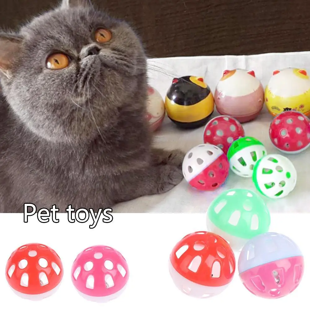 Pet Parrot Toy Colorful Hollow Rolling Bell Ball 10pcs Small Pet Cat Cockatiel Parrot Chew Cage Fun Toys Pet Bird Supplies 3/5pc thumbnail 4