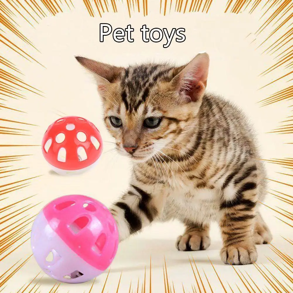 Pet Parrot Toy Colorful Hollow Rolling Bell Ball 10pcs Small Pet Cat Cockatiel Parrot Chew Cage Fun Toys Pet Bird Supplies 3/5pc thumbnail 2