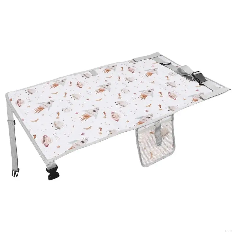 L5BB Toddler Plane Travel Essential Extender Cartoon Pattern Foot Hammock for Enhances Comfort and Relaxation