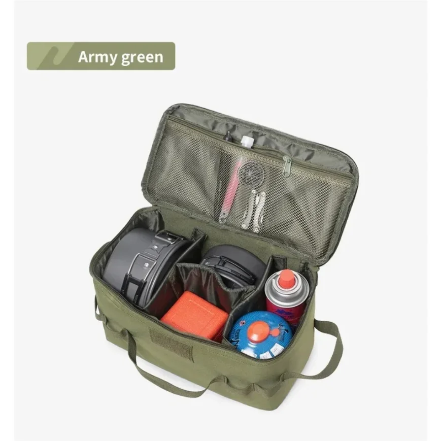 Heavy Duty Outdoor Camping Storage Bag with Large Capacity for Gas Stove Canister Pot and Cookware Utensils Organizer thumbnail 3