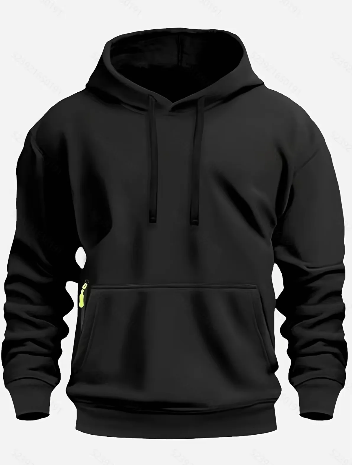 Fall/winter New Arrival Men's fleece Hoodie High Quality Solid Color Hooded Sweatshirt Male Fashionable street style sweatshirt thumbnail 3