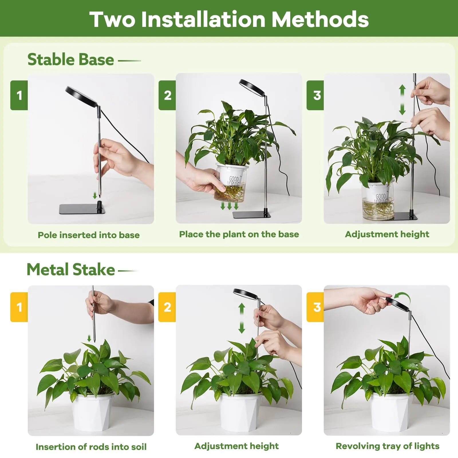 Grow Lights for Indoor Plants Full Spectrum, 48 LEDs Plant Light for Indoor Plants,3 Optional Spectrums, 3/9/12H,Grow Light thumbnail 5