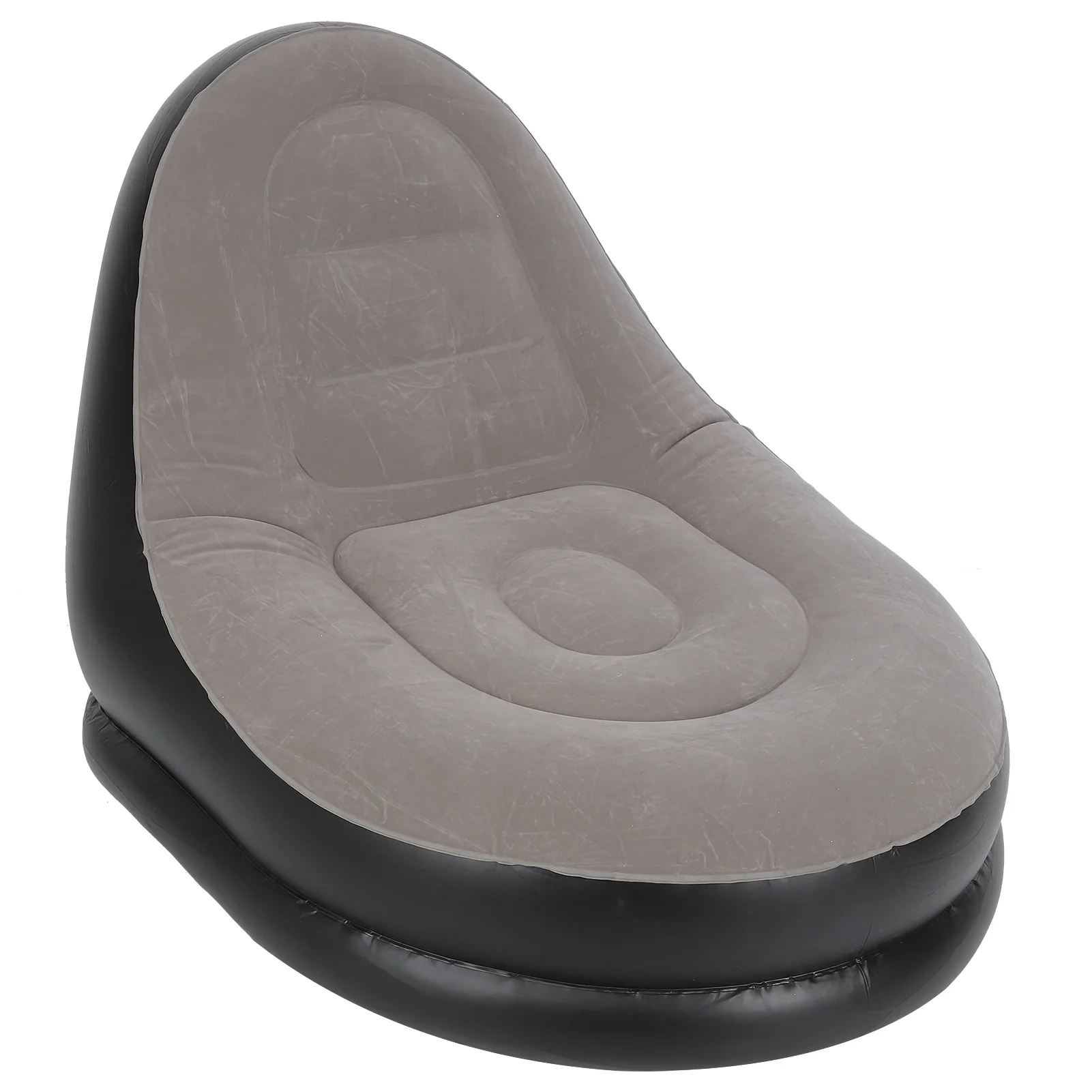 Modern Inflatable Folding Recliner Sofa Chair with Footstool for Living Room Balcony Garden thumbnail 4