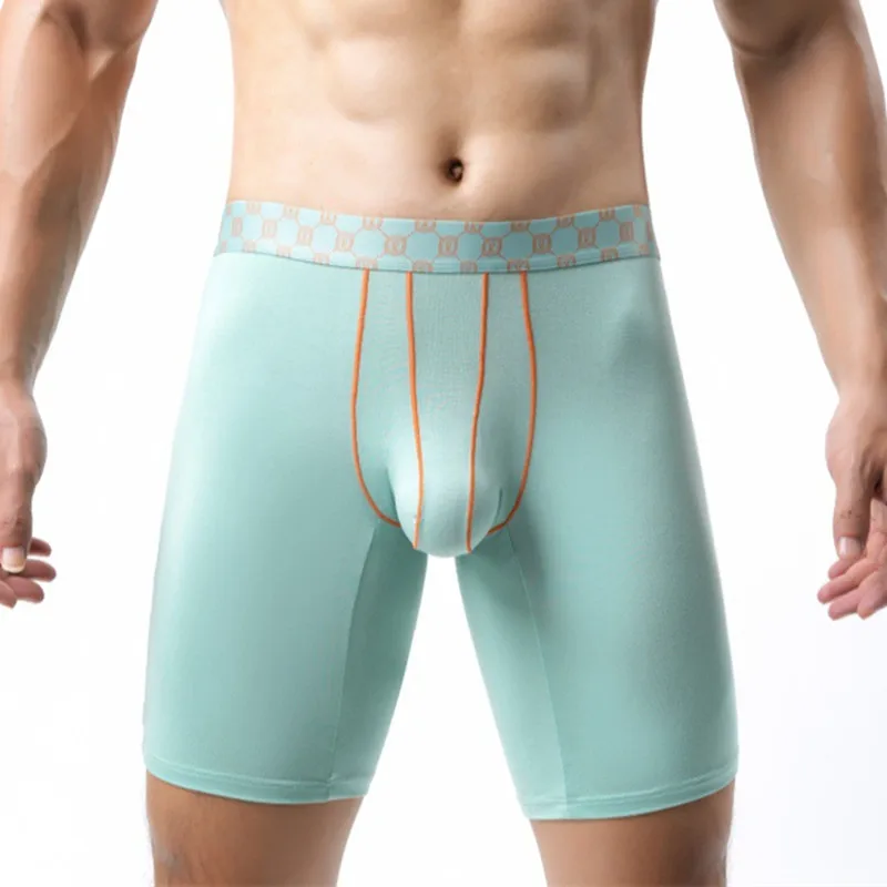 Mens Underwear Soft Bamboo Fiber Boxer Shorts Hombre Breathable U Convex Pouch Panites Long Underpant Male Trunks Cueca L-XXL thumbnail 6