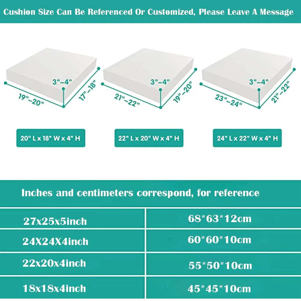 Outdoor sofa cushion replacement set, thick and durable, for replacing cushions and seat cushions,courtyard use thumbnail 2