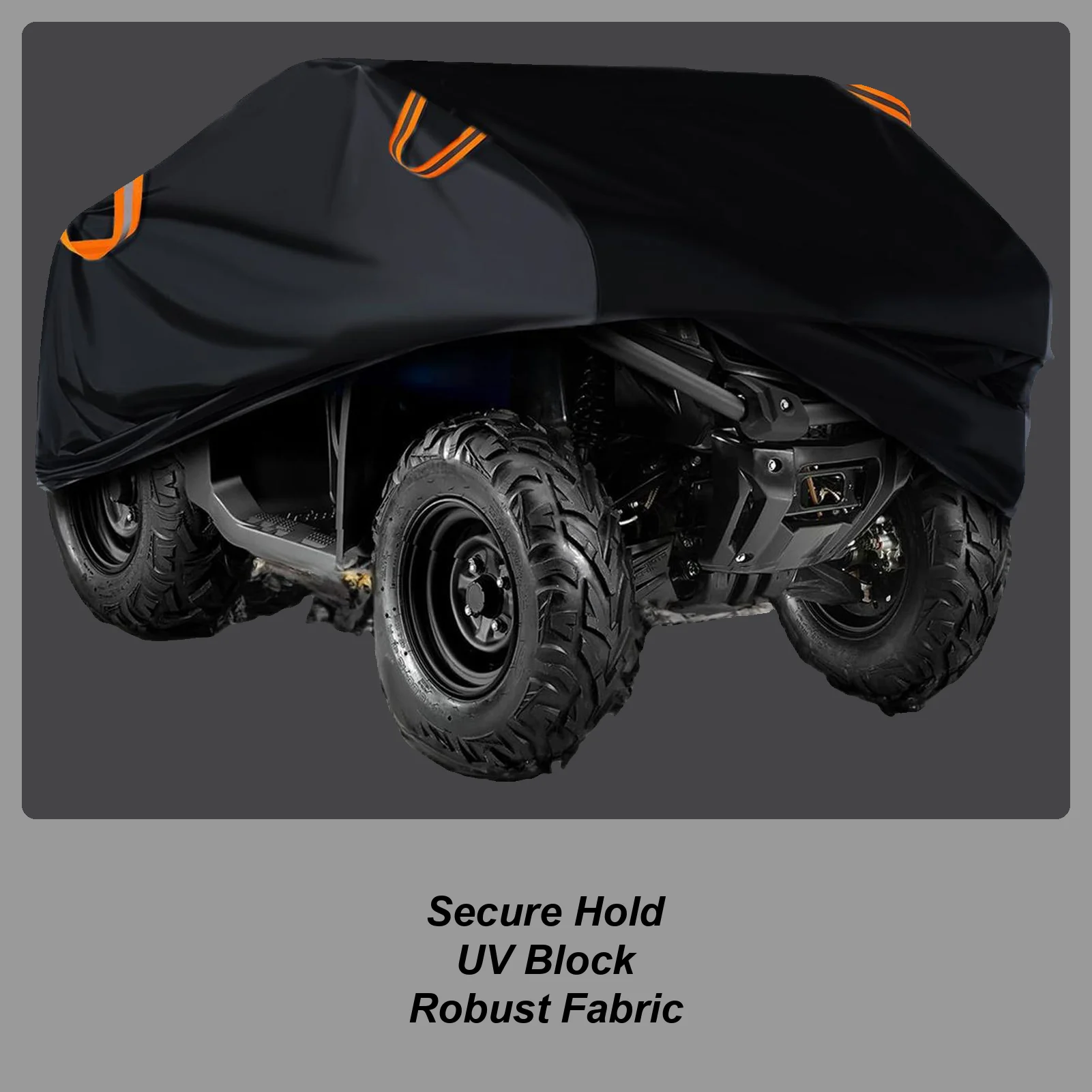 Outdoor ATV Cover Waterproof Protective Cover UV-resistant Dustproof Outdoor Black Beach Bike Scooter Kart Motorcycle Cover