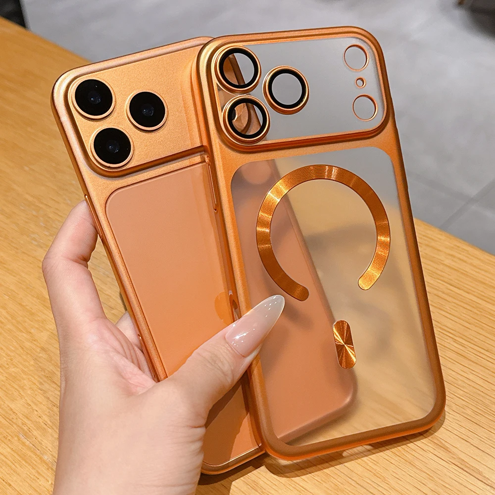 Luxury Matte Translucent Magnetic Case For iPhone 17 Pro Max 17Pro 17 Air For Magsafe Wireless Charging Camera Protector Cover thumbnail 3