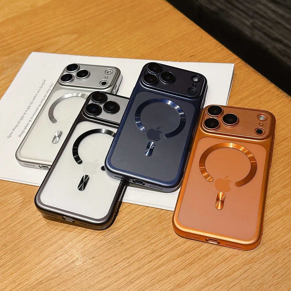 Luxury Matte Translucent Magnetic Case For iPhone 17 Pro Max 17Pro 17 Air For Magsafe Wireless Charging Camera Protector Cover thumbnail 6
