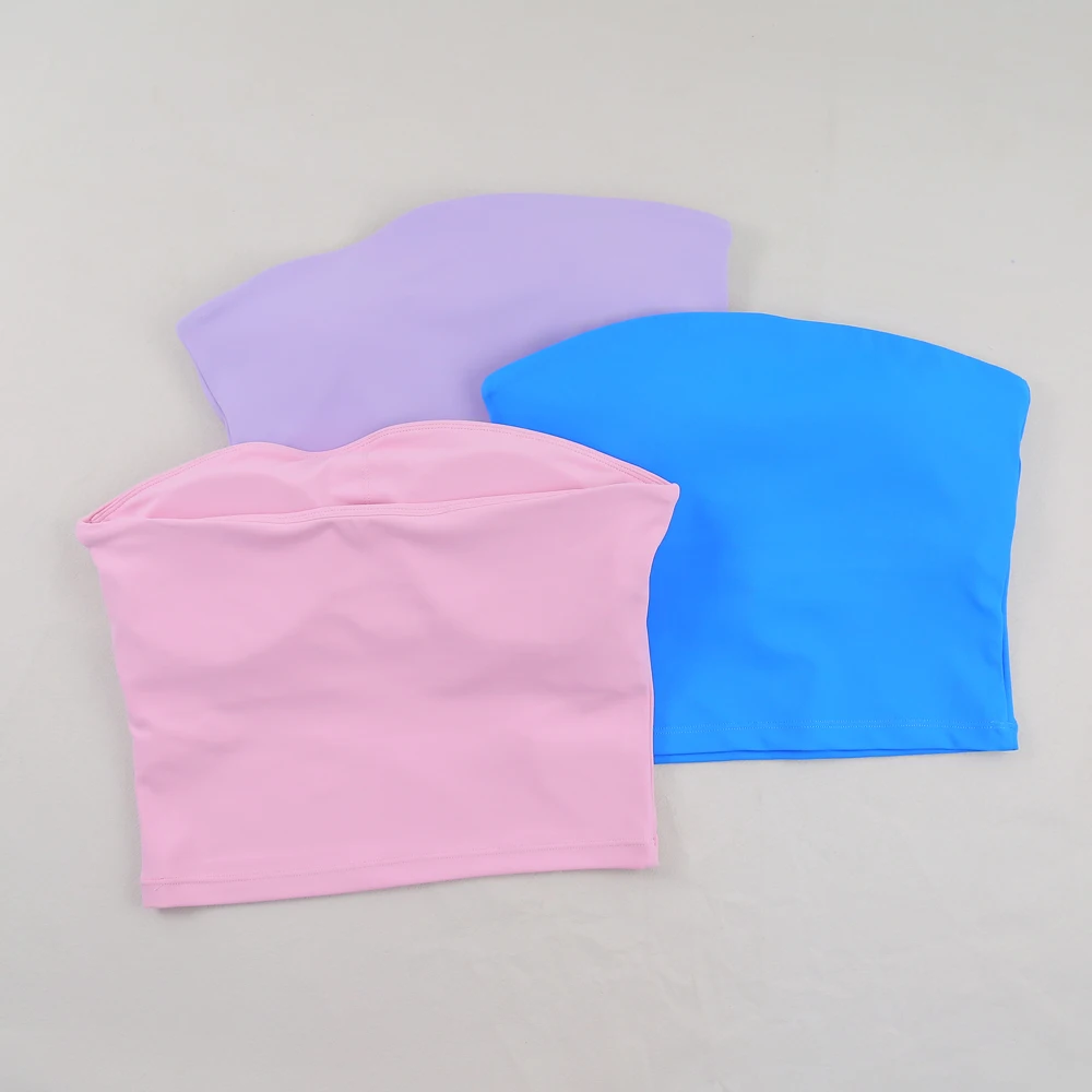 Strapless Sexy Strapless Top Comfortable And Cool Fabric Breathable Yoga Bra thumbnail 3